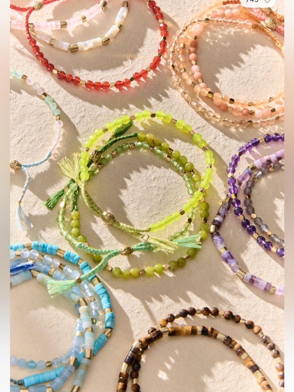 NWT Free People x Sun Moon Rain Bracelets $68